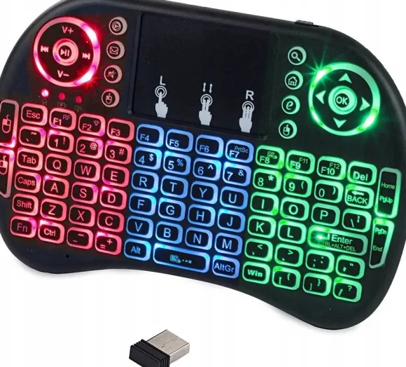 Verk Group KLAWIATURA BEZPRZEWODOWA MINI PODŚWIEWTLANA TV LED