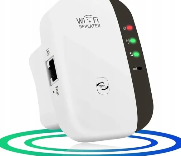 Wzmacniacz Sygnału Sieci Wifi Mocny Zasięg 300 Mb/S + Kabel Sieciowy