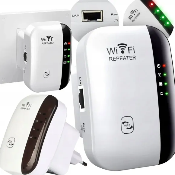 Wzmacniacz sygnału Wi-FI Mocny Repeater Access Point Router 300 Mb/s 2.4GHz