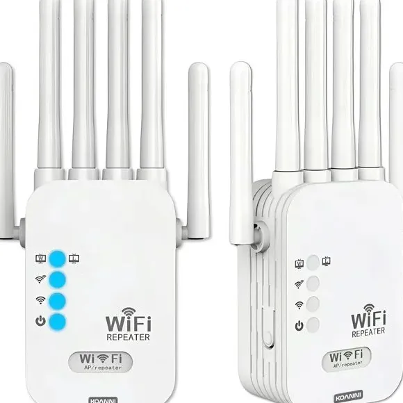 Wzmacniacz Sygnału Wi-fi Repeater Duża Moc 300mb/s - 6 X Antena Koanni